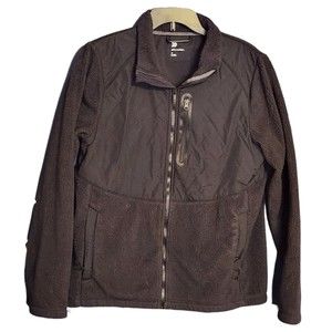 All-in-Motion Sherpa Fleece Jacket - Black, Men's Size M